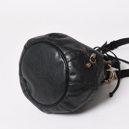 Balenciaga Giant Mini Pom Shoulder Bag 2-Way Lambskin Pink Gold — view 8