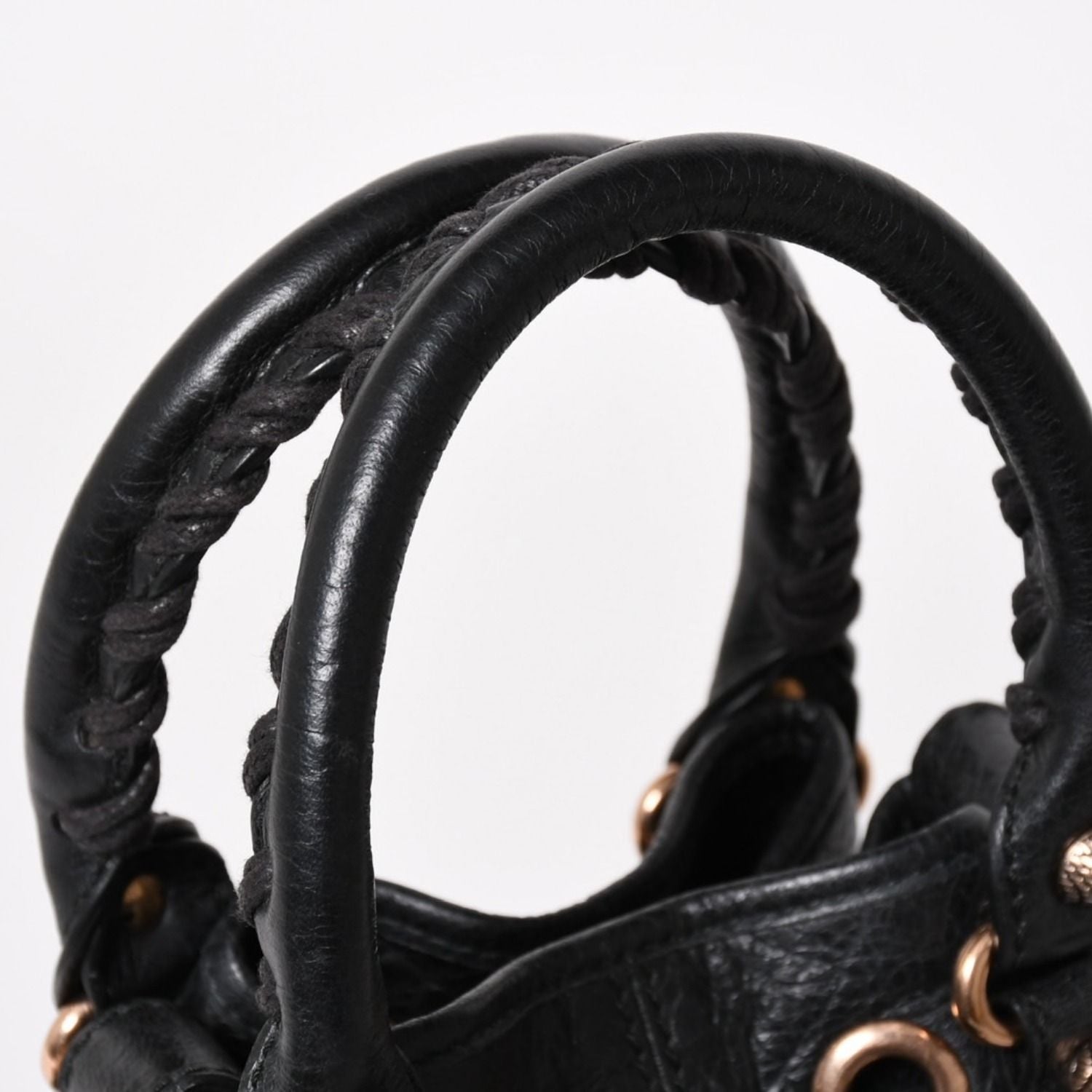 Balenciaga Giant Mini Pom Shoulder Bag 2-Way Lambskin Pink Gold — view 5
