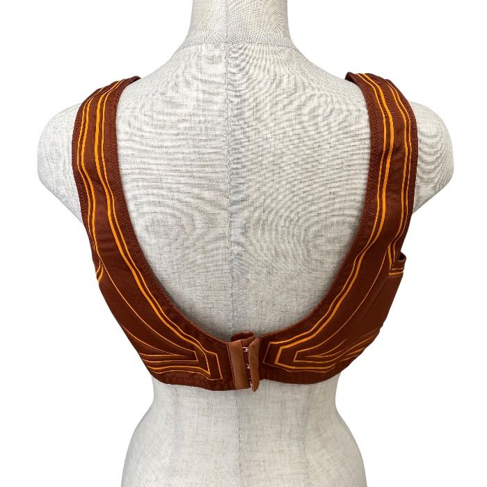 Fendi Bra Top Sports Top Training Wear FF Logo Nylon Polyurethane Orange Sporty — view 2