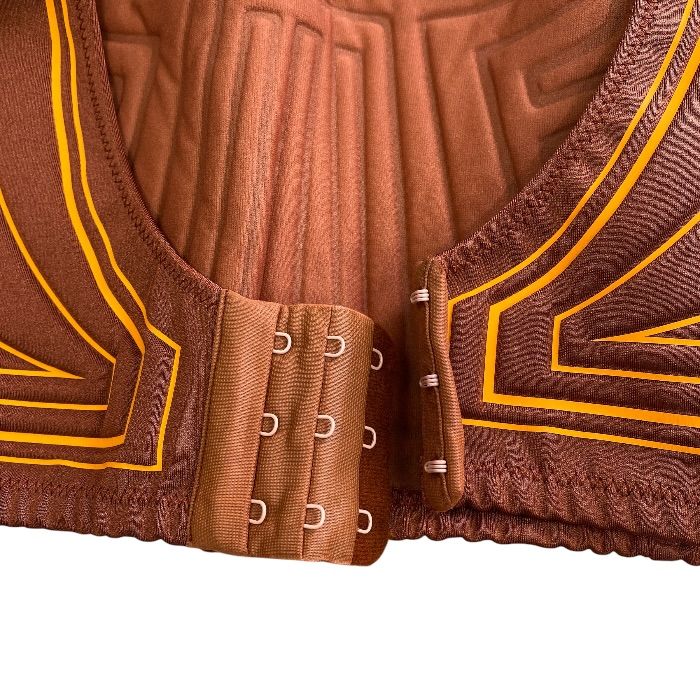 Fendi Bra Top Sports Top Training Wear FF Logo Nylon Polyurethane Orange Sporty — view 7