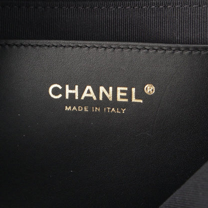 Chanel 25k Tweed Large Flap Chain Hobo Shoulder Bag Black Gold — view 8