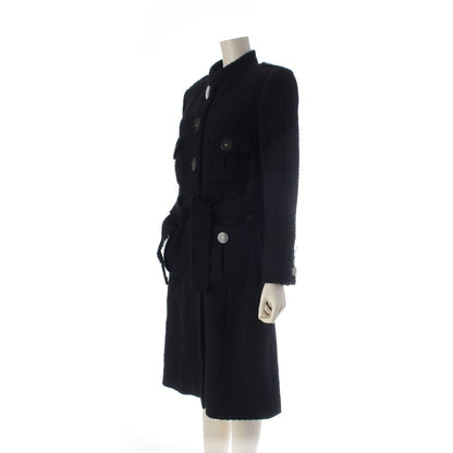 Chanel Wool Coco Button Coat Black 36 — view 2