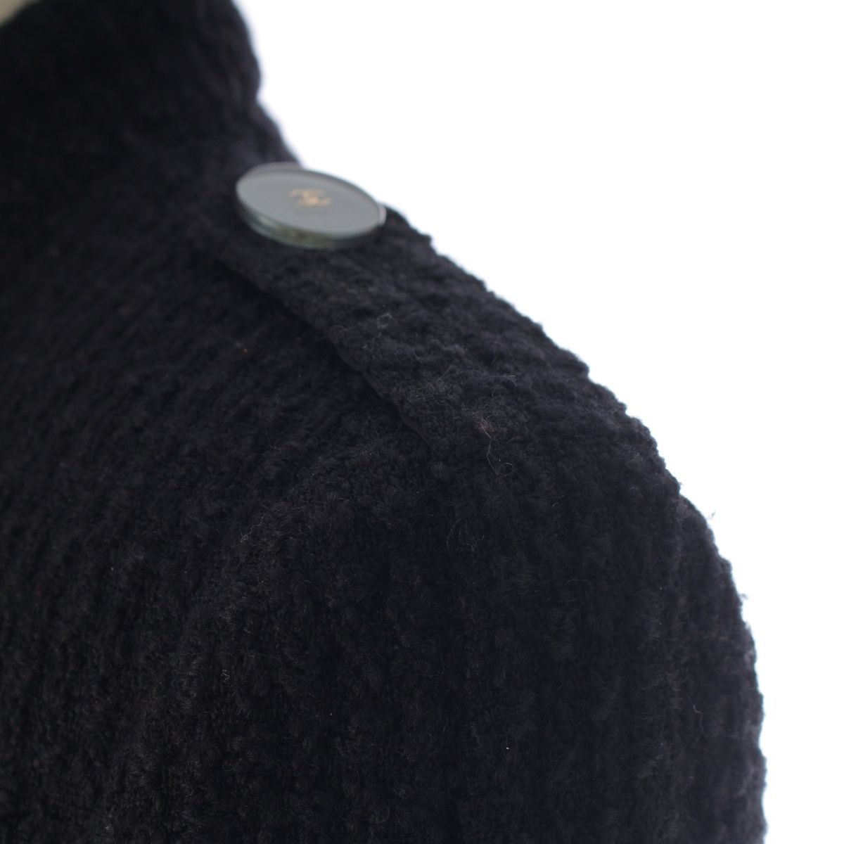 Chanel Wool Coco Button Coat Black 36 — view 6