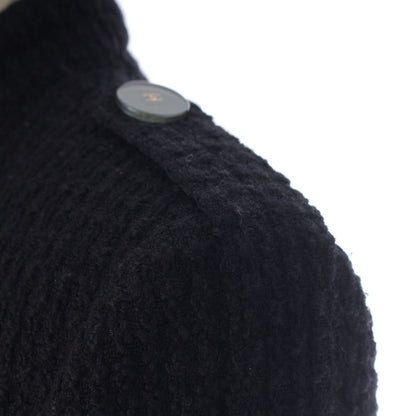 Chanel Wool Coco Button Coat Black 36 — view 6