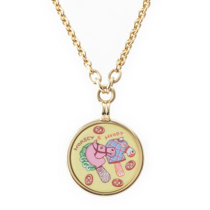 Hermes Medaille Fani Ice Cream Necklace PM Gold Plated