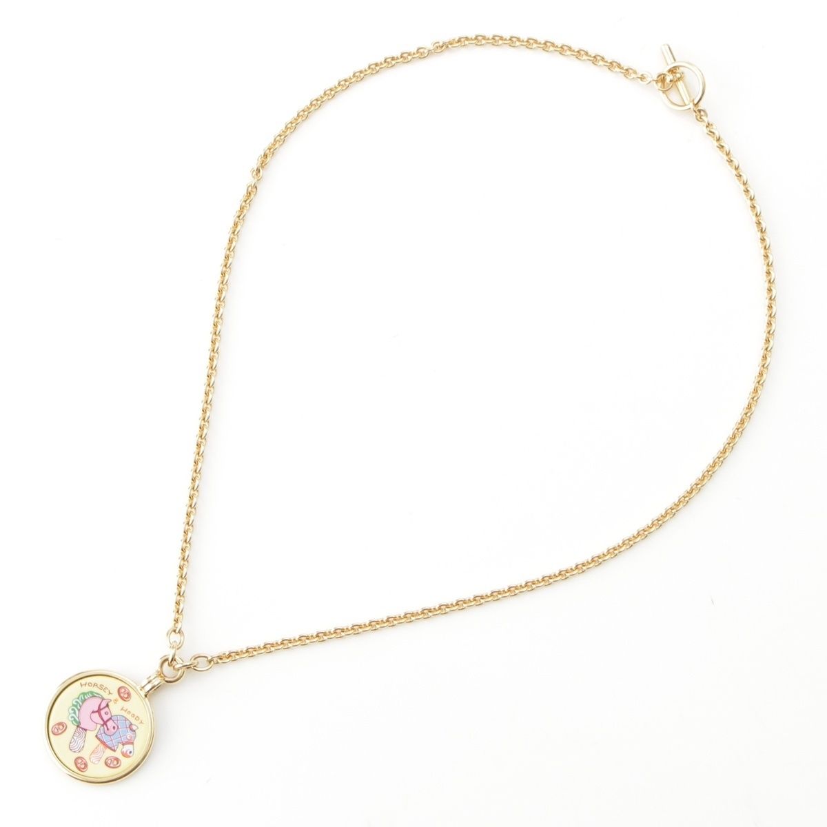 Hermes Medaille Fani Ice Cream Necklace PM Gold Plated — view 3