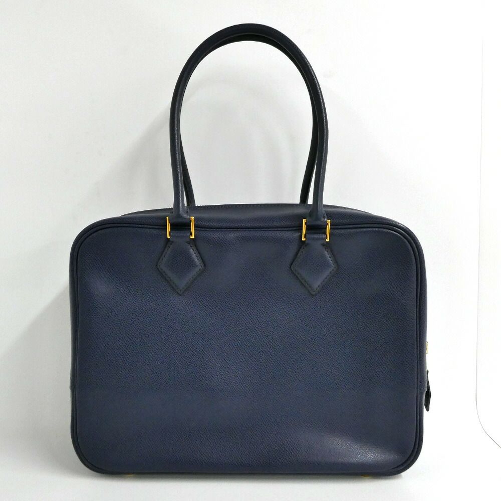 Hermes Plume 28 Navy Gold Courchevel Handbag — view 2