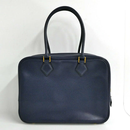 Hermes Plume 28 Navy Gold Courchevel Handbag — view 2