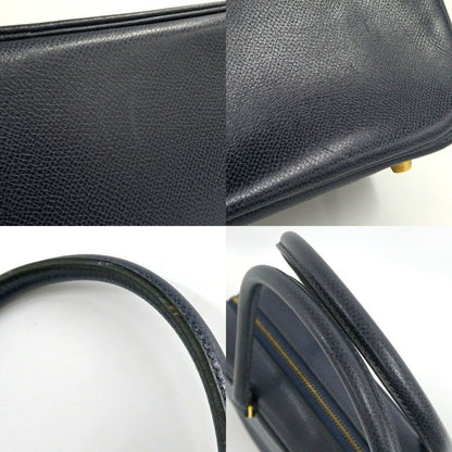 Hermes Plume 28 Navy Gold Courchevel Handbag — view 8