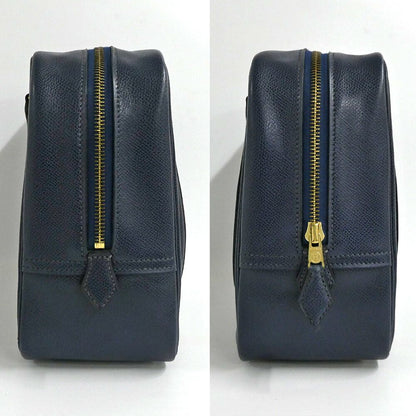 Hermes Plume 28 Navy Gold Courchevel Handbag — view 3