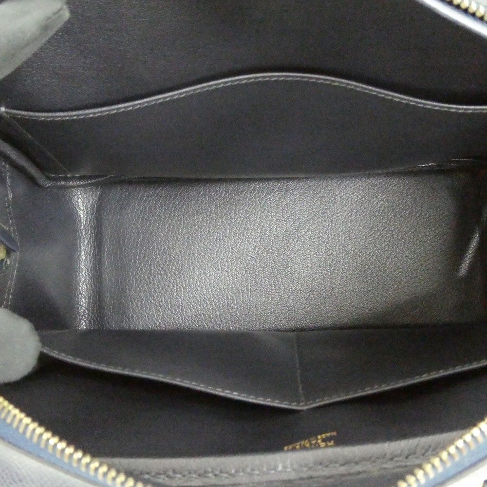 Hermes Plume 28 Navy Gold Courchevel Handbag — view 5