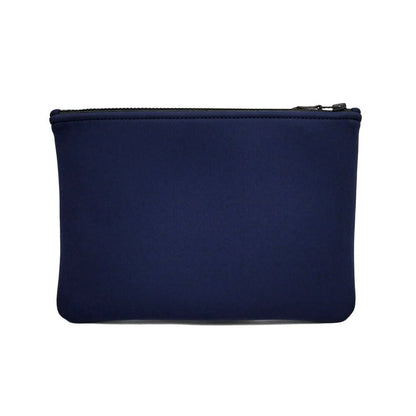 Hermes Neobain Navy Blue Marine Flat Pouch Nylon Polyurethane Clutch — view 2