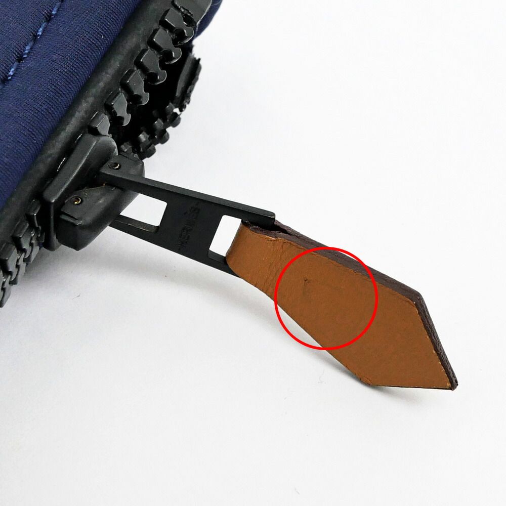 Hermes Neobain Navy Blue Marine Flat Pouch Nylon Polyurethane Clutch — view 6