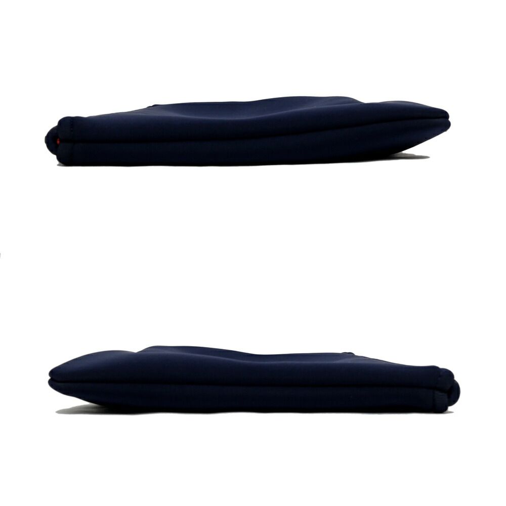 Hermes Neobain Navy Blue Marine Flat Pouch Nylon Polyurethane Clutch — view 3