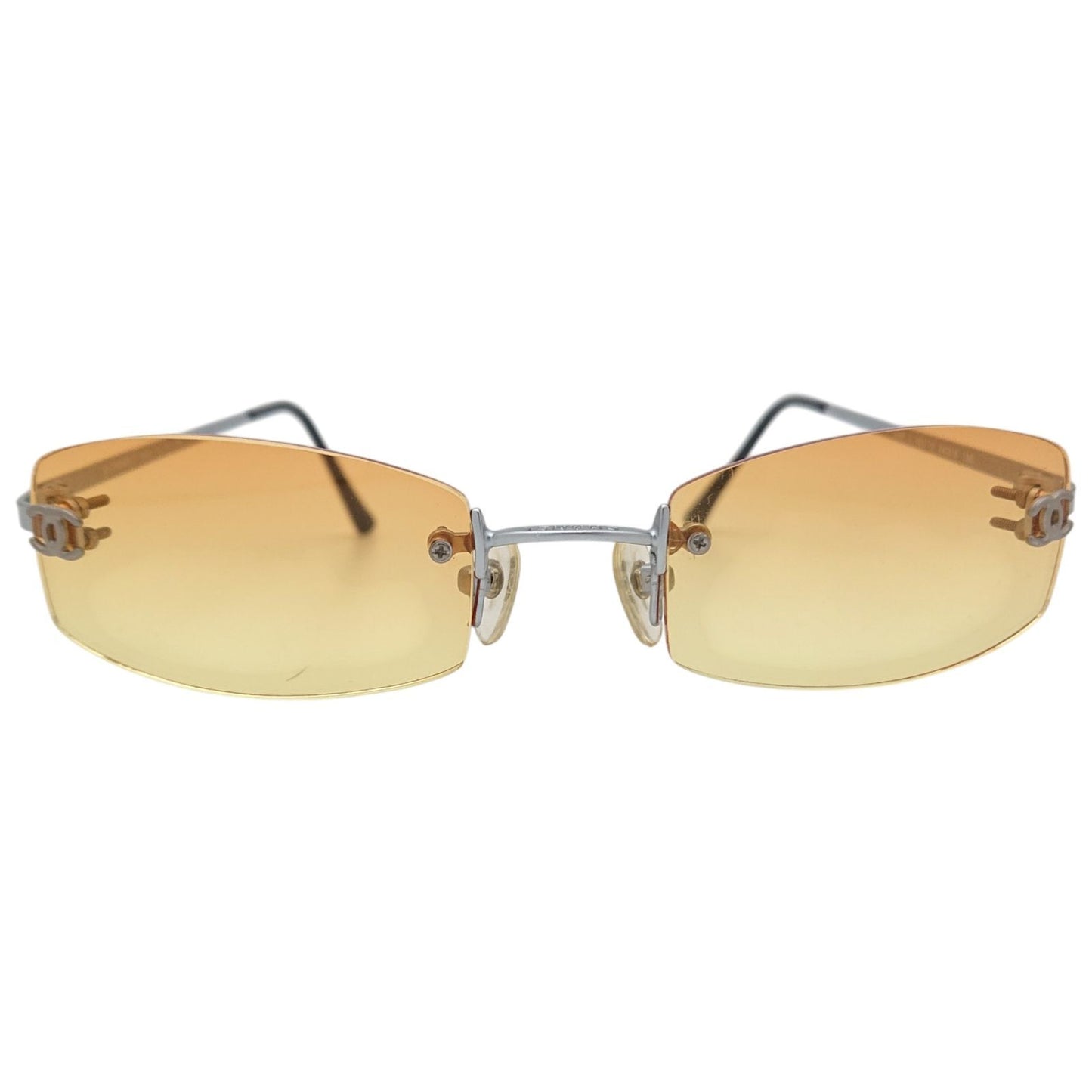 Chanel CC Logo Rimless Sunglasses Y2k Vintage Eyewear — view 3