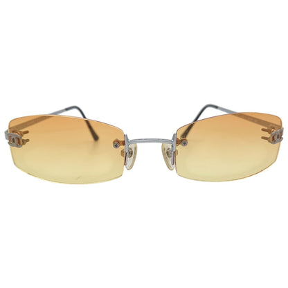 Chanel CC Logo Rimless Sunglasses Y2k Vintage Eyewear — view 3