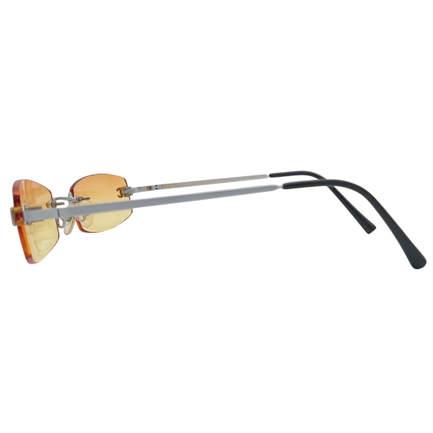 Chanel CC Logo Rimless Sunglasses Y2k Vintage Eyewear — view 4