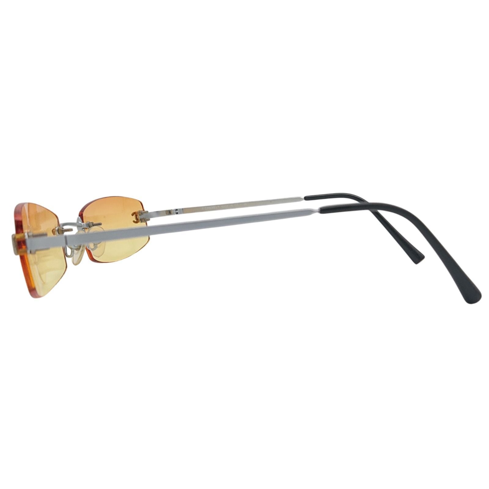 Chanel CC Logo Rimless Sunglasses Y2k Vintage Eyewear — view 4