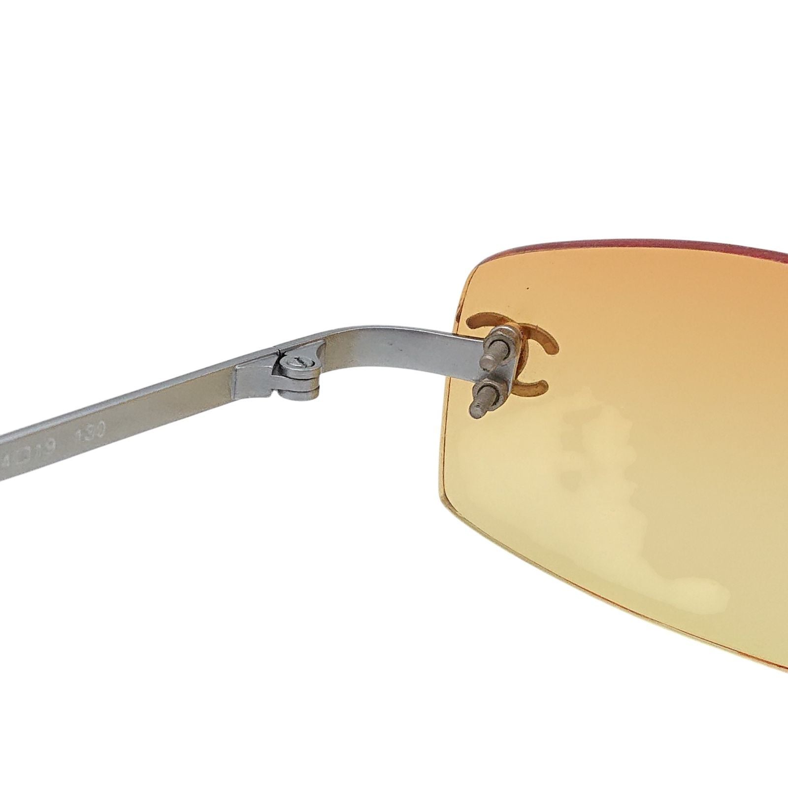 Chanel CC Logo Rimless Sunglasses Y2k Vintage Eyewear — view 8