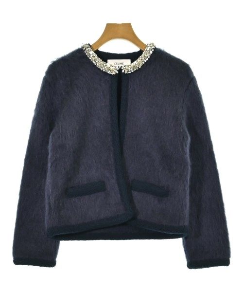 Celine Collarless Jacket Navy