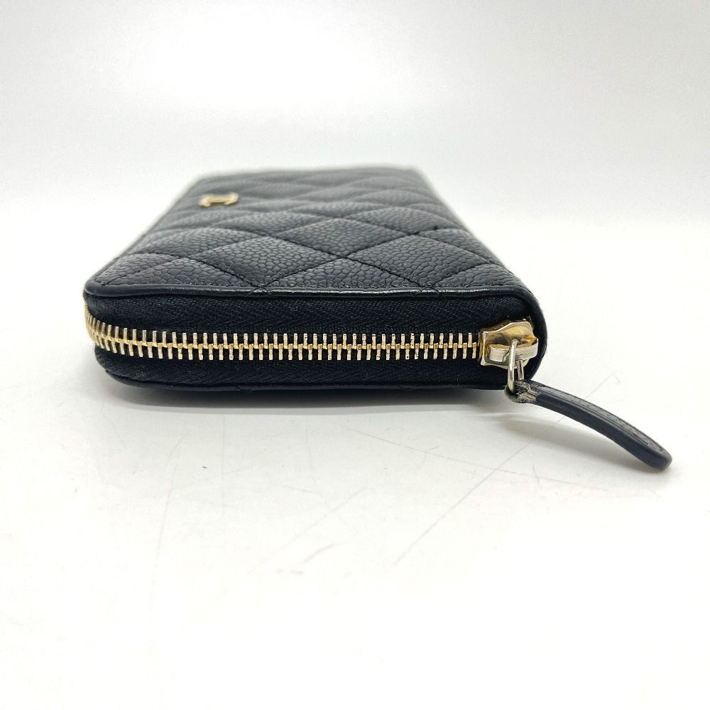 Chanel Wallet CC Logo Caviar Leather Black — view 5