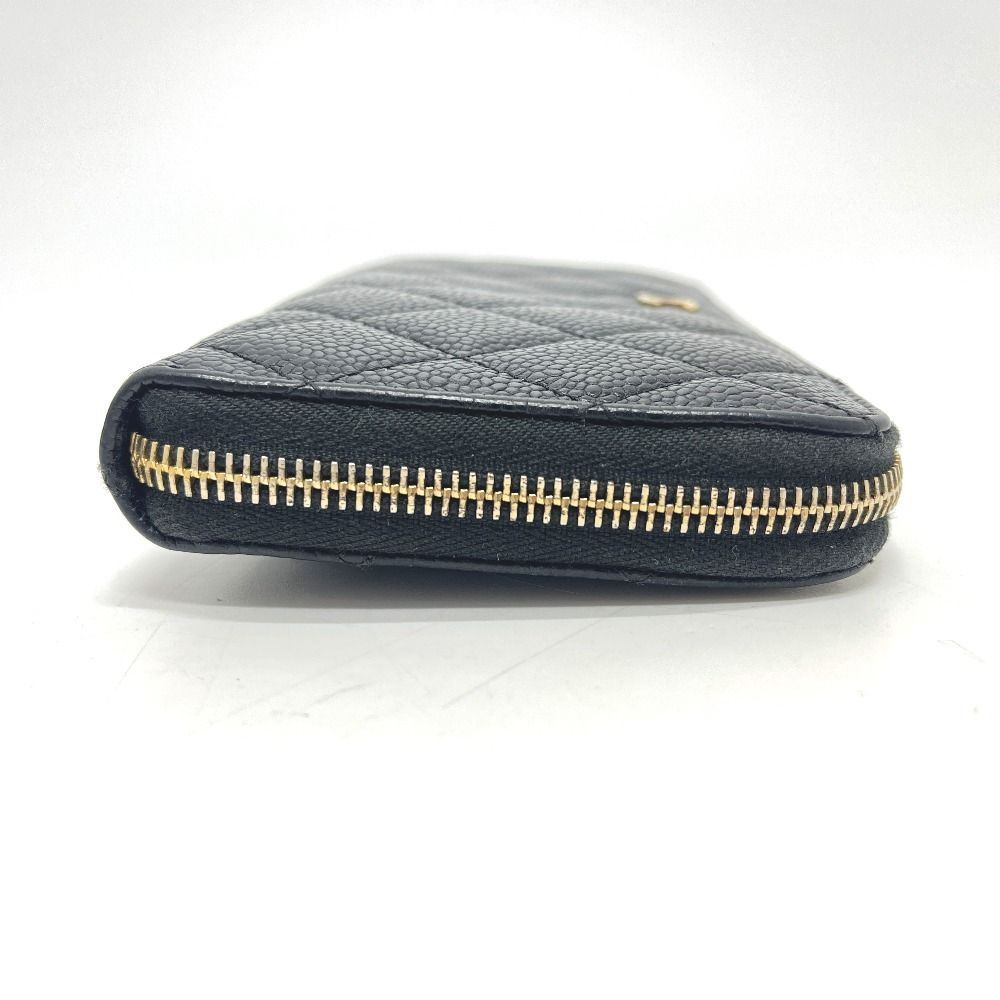 Chanel Wallet CC Logo Caviar Leather Black — view 3