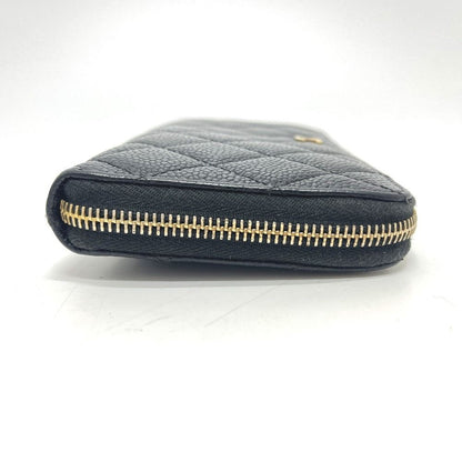 Chanel Wallet CC Logo Caviar Leather Black — view 3
