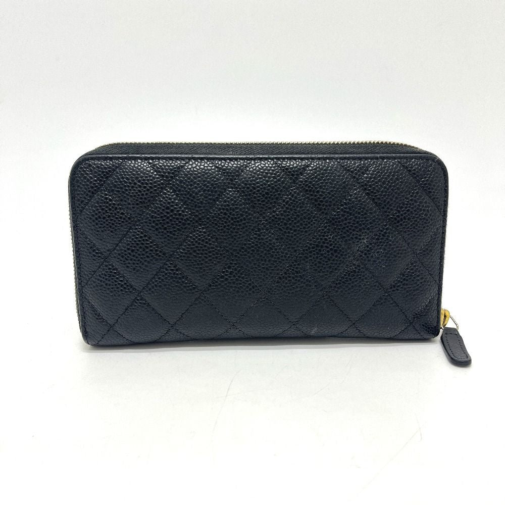 Chanel Wallet CC Logo Caviar Leather Black — view 2