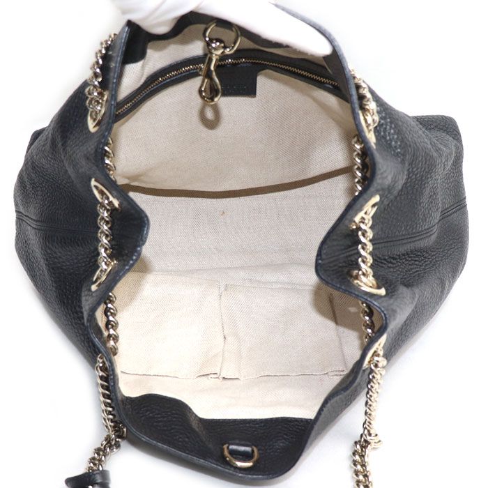 Gucci Soho Interlocking G Tote Bag Black — view 4