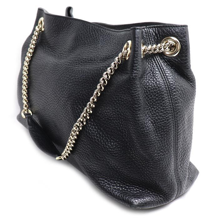 Gucci Soho Interlocking G Tote Bag Black — view 2