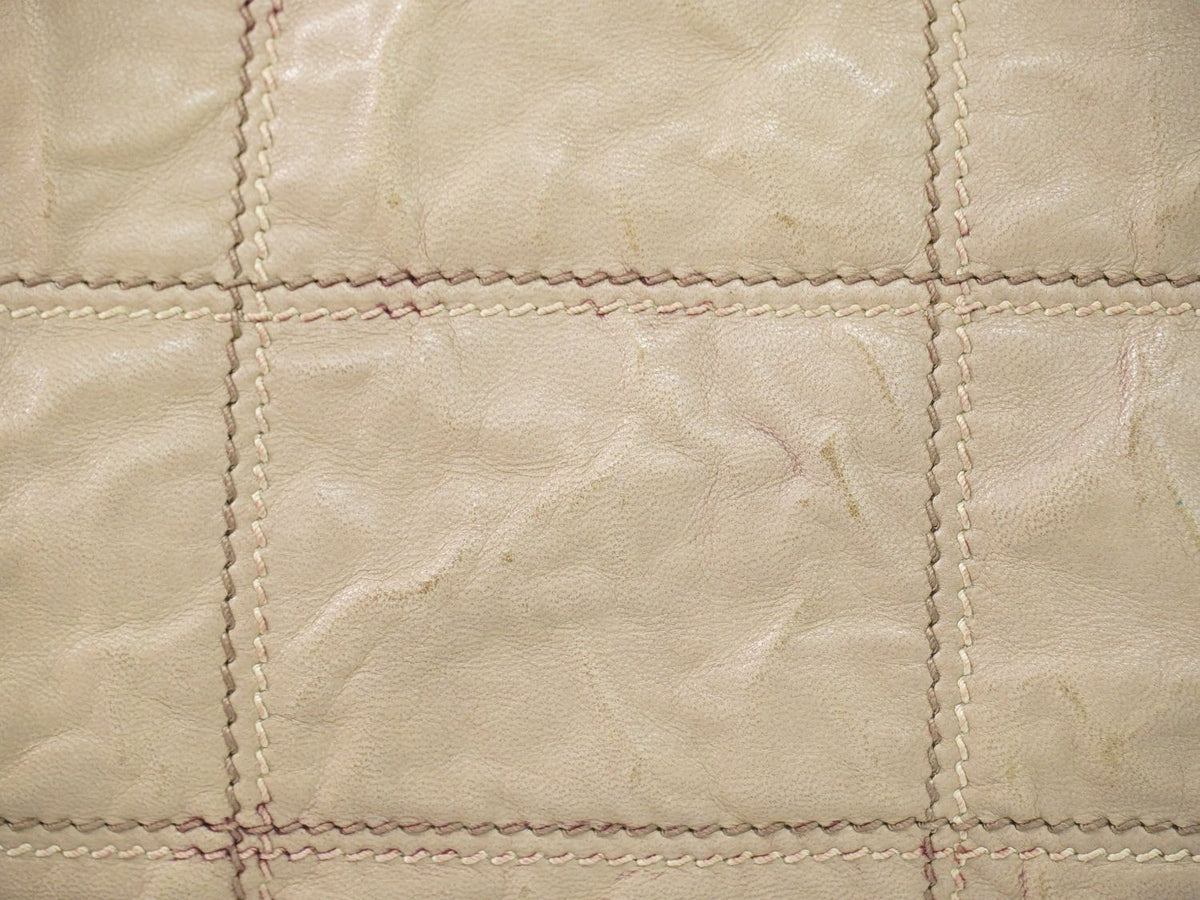 Prada Leather Tote Bag Pink Beige — view 7