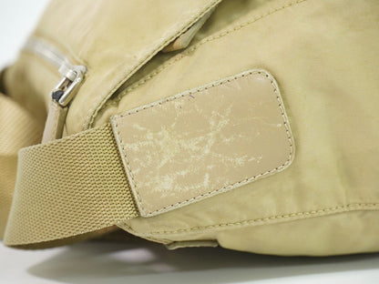 Prada Nylon Shoulder Bag Pochette Beige — view 7