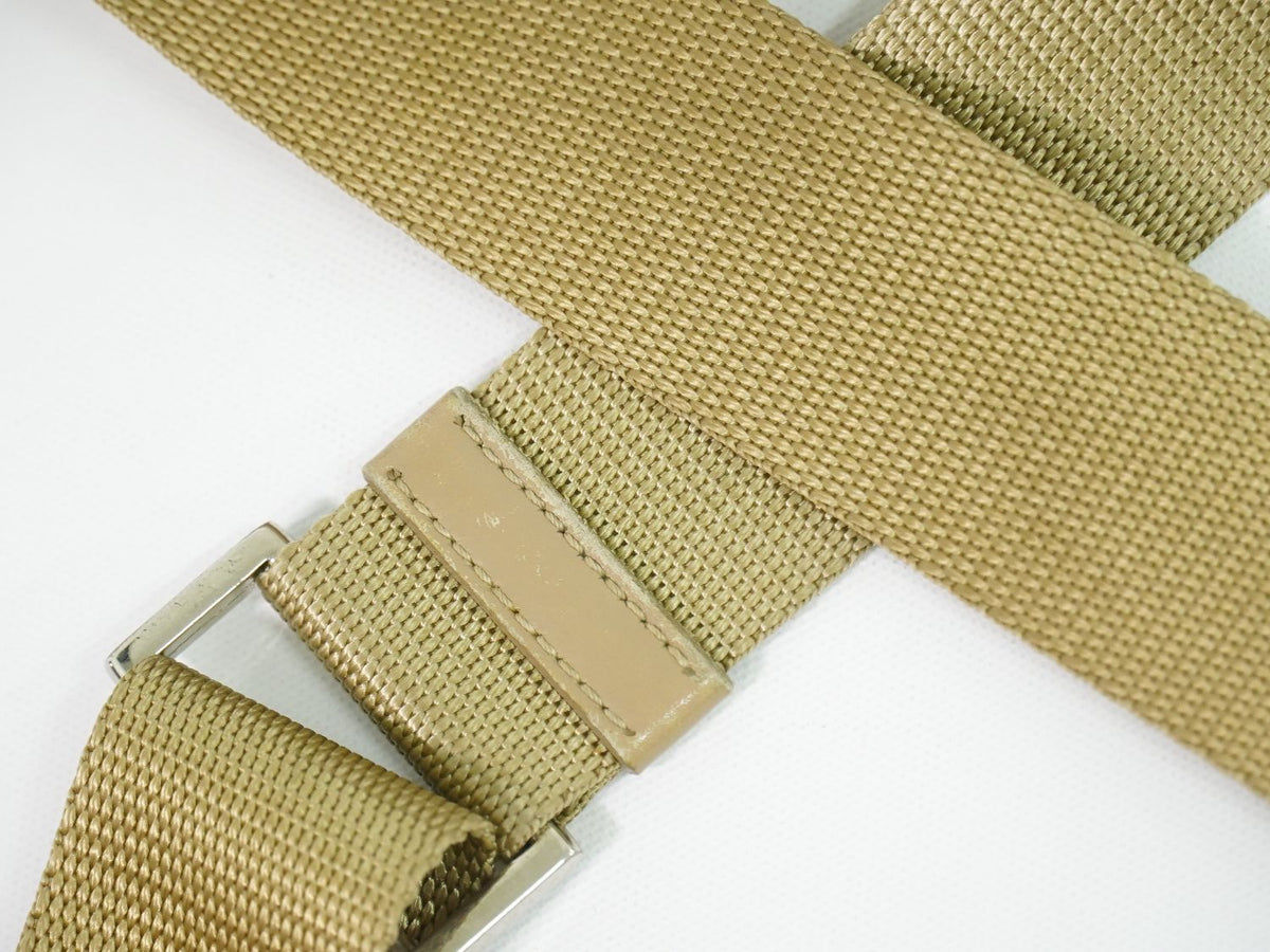 Prada Nylon Shoulder Bag Pochette Beige — view 5