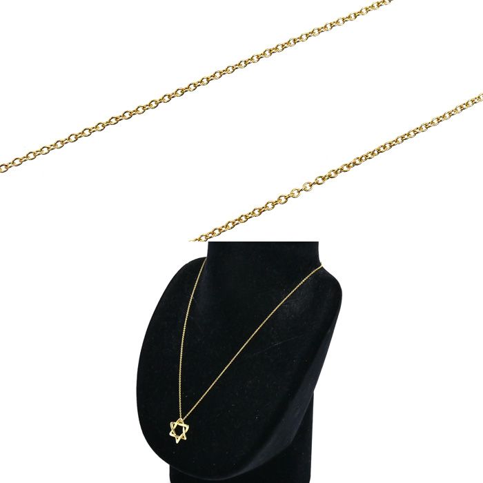 Tiffany & Co 18K Yellow Gold Star Of David Necklace 40 — view 4
