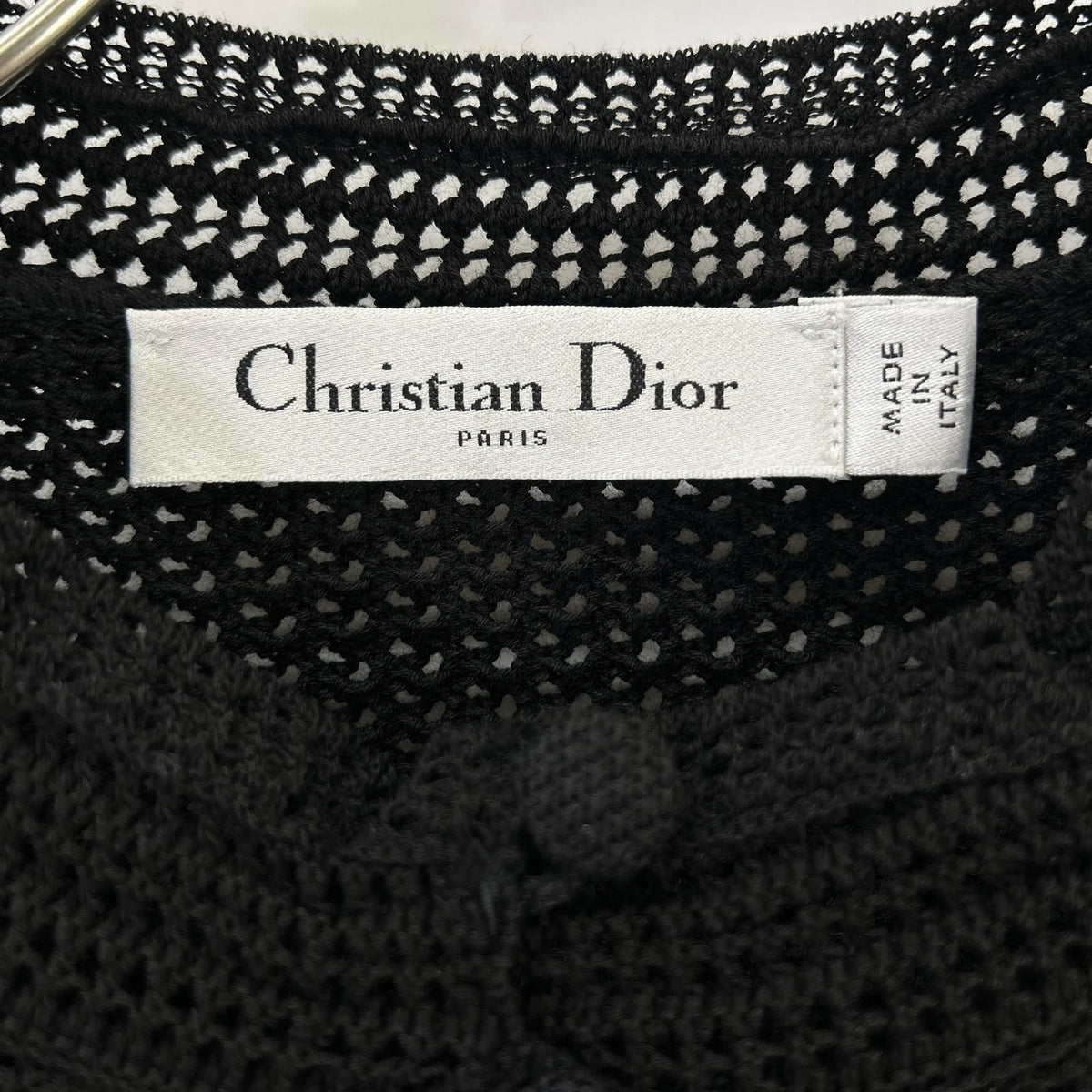 Dior Black Knit Lace Embroidery Top Sweater — view 6