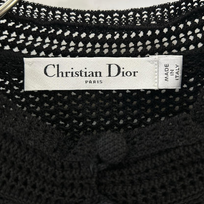 Dior Black Knit Lace Embroidery Top Sweater — view 6
