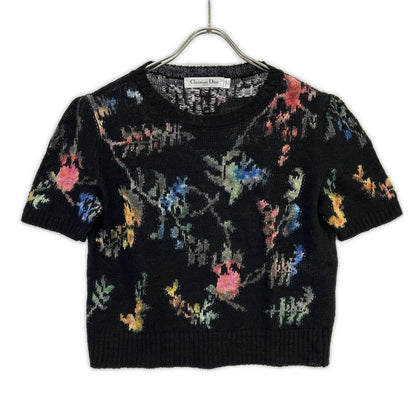 Dior Petites Fleurs Floral Knit Sweater