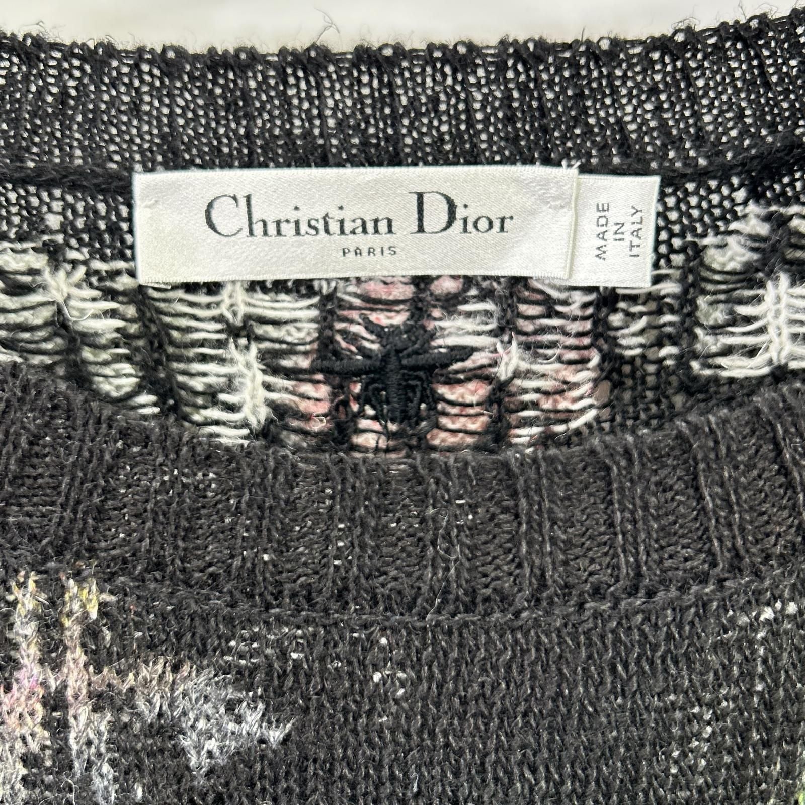Dior Petites Fleurs Floral Knit Sweater — view 3