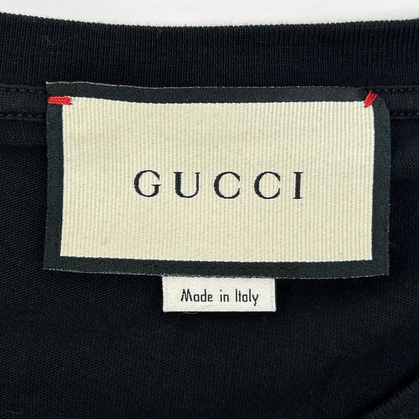 Gucci Black Mad Cookies Cat Embroidery T-Shirt — view 3