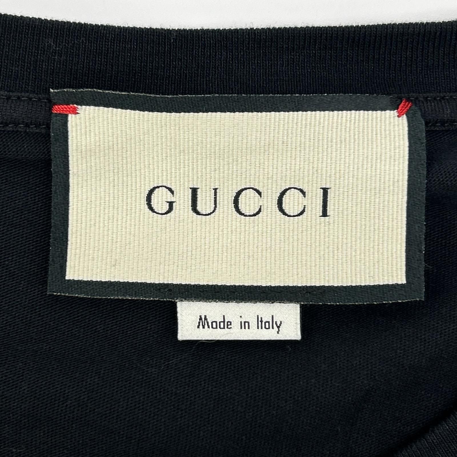 Gucci Black Mad Cookies Cat Embroidery T-Shirt — view 3
