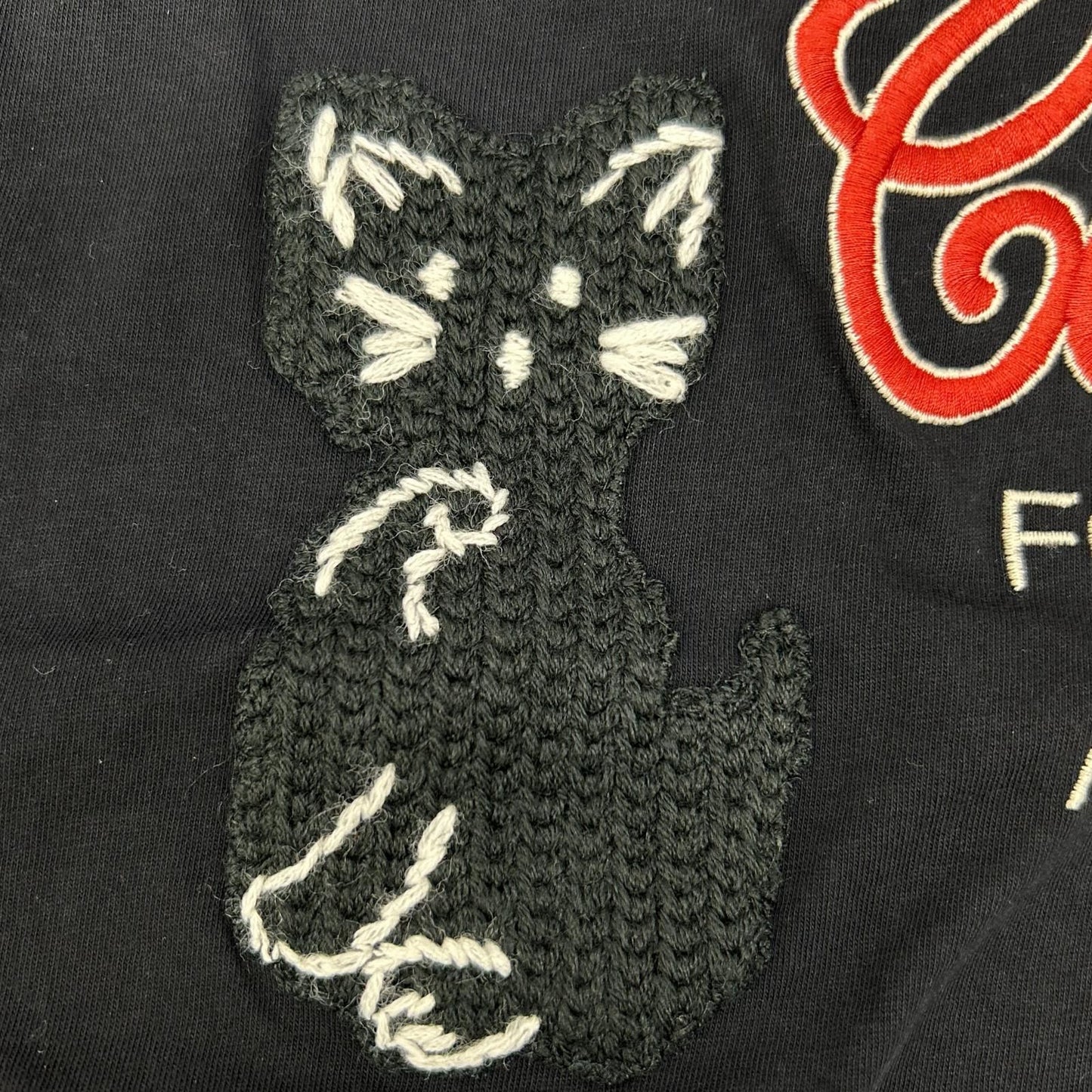 Gucci Black Mad Cookies Cat Embroidery T-Shirt — view 7
