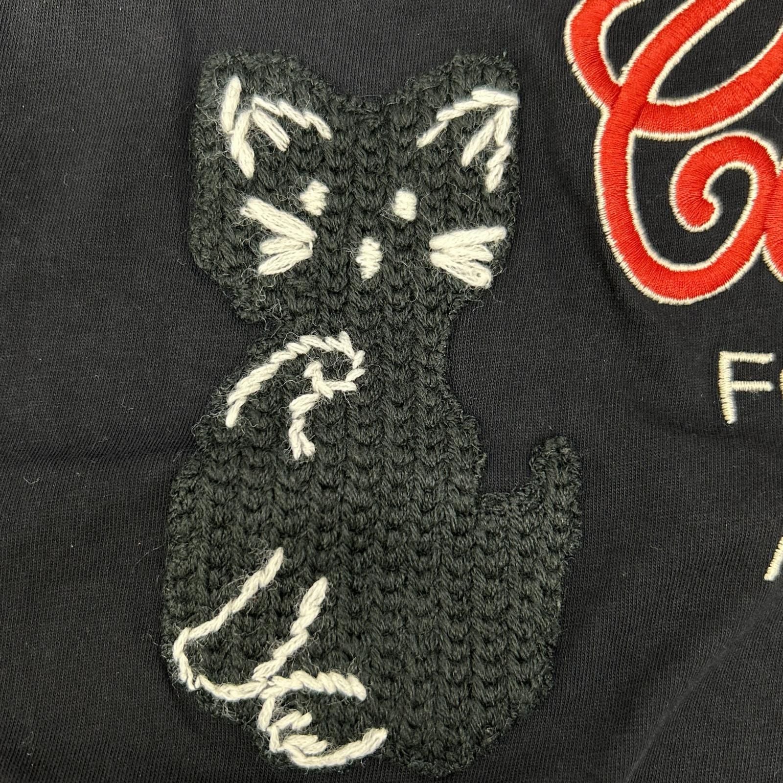 Gucci Black Mad Cookies Cat Embroidery T-Shirt — view 7