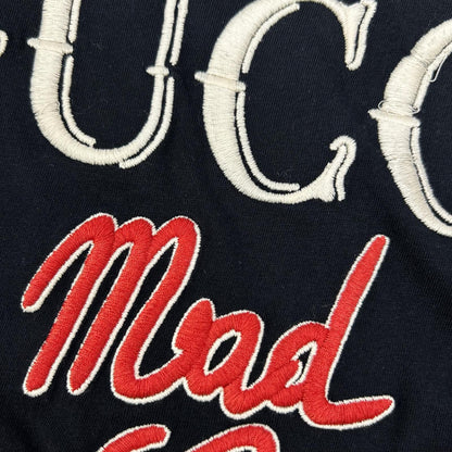 Gucci Black Mad Cookies Cat Embroidery T-Shirt — view 6