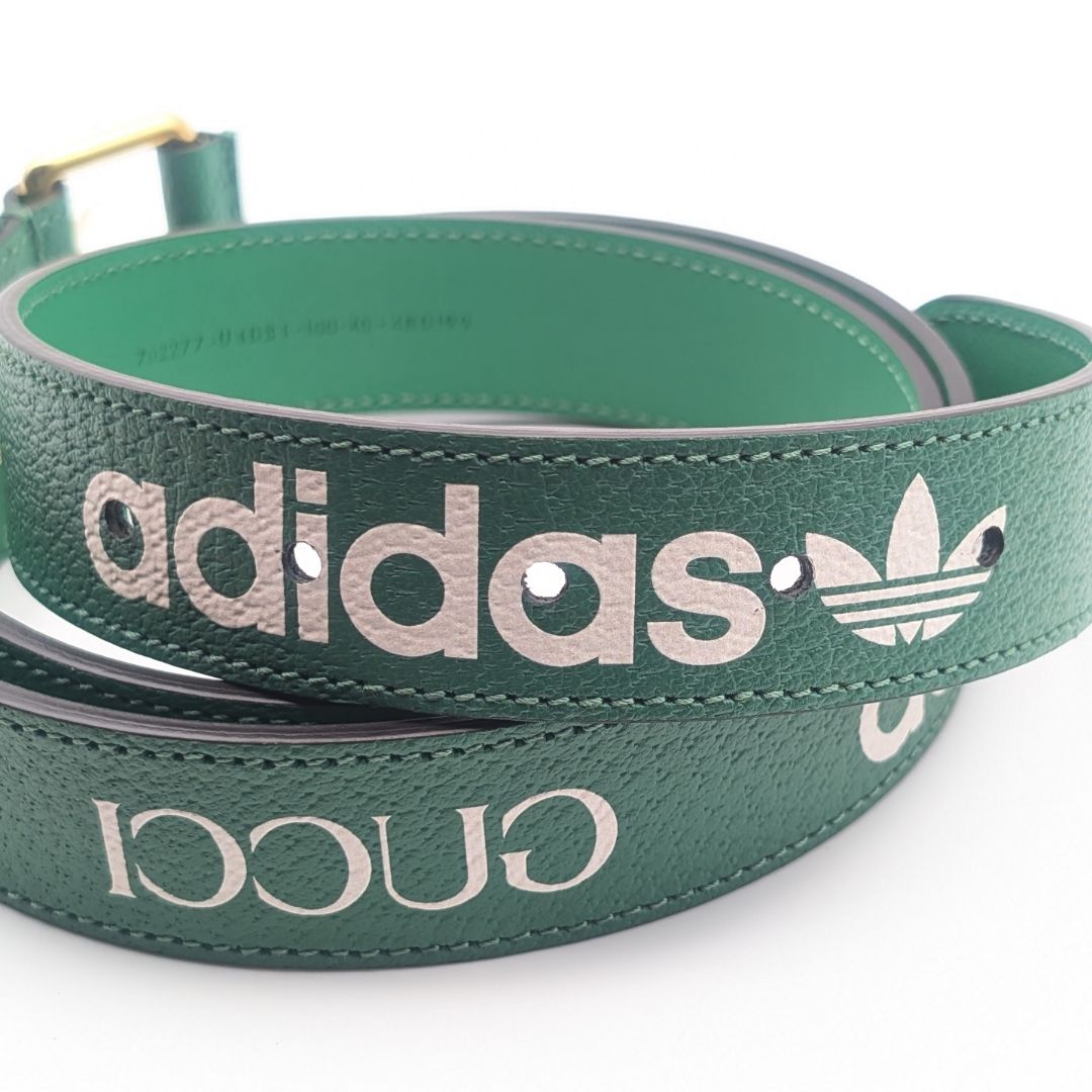 Gucci Adidas Collaboration Leather Belt — view 4