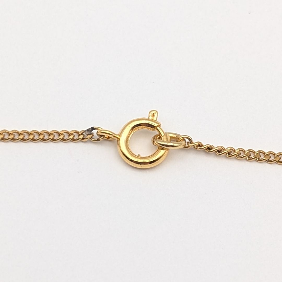 Chanel CC Logo Gold Black Pendant Round Coin Vintage — view 5