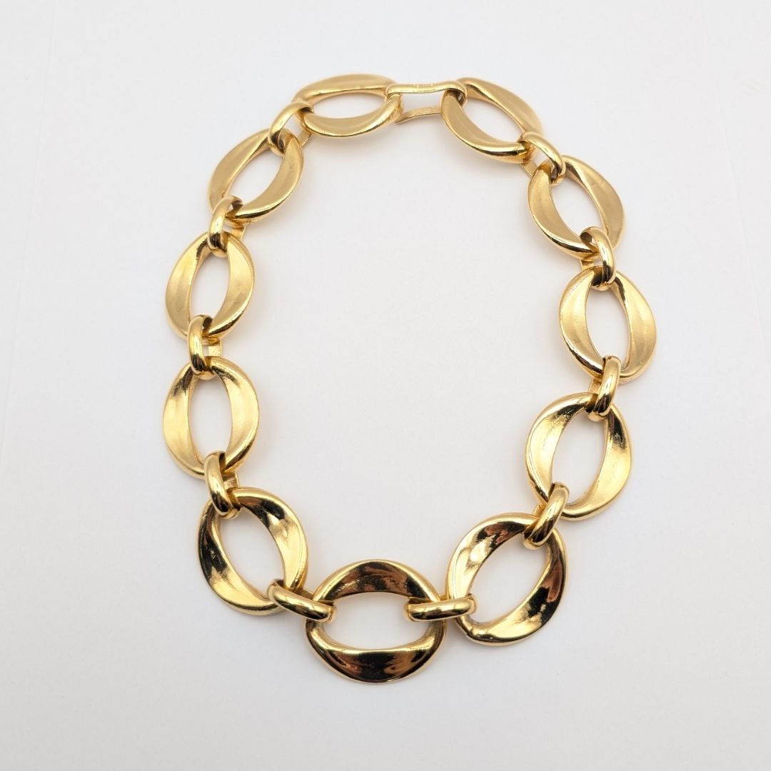 Chanel Gold Chain Choker Necklace Vintage