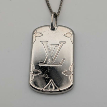 Louis Vuitton Locket Pendant Monogram Silver