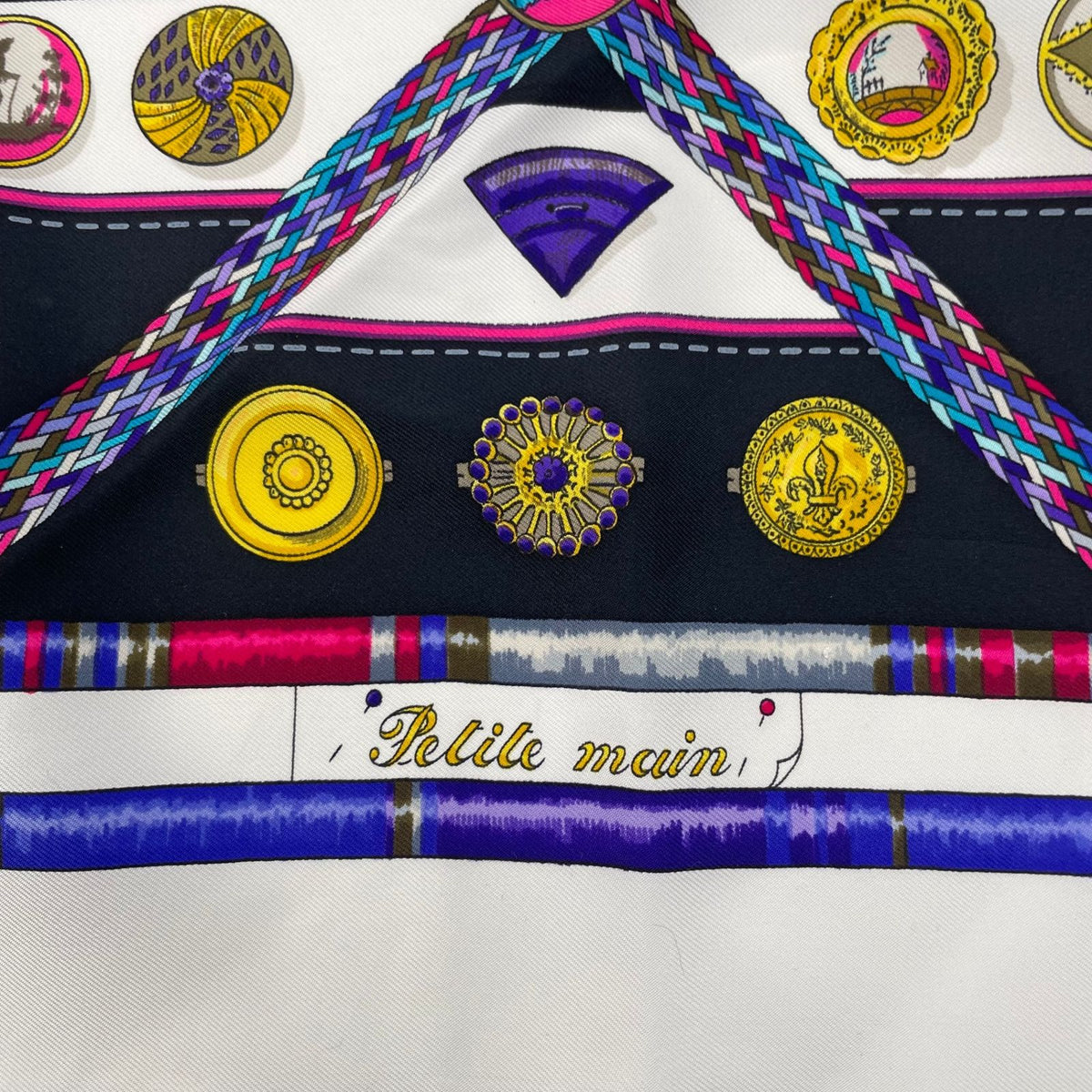 Hermes Carre 90 Pelile Seamstress Scarf Silk Multicolor — view 6