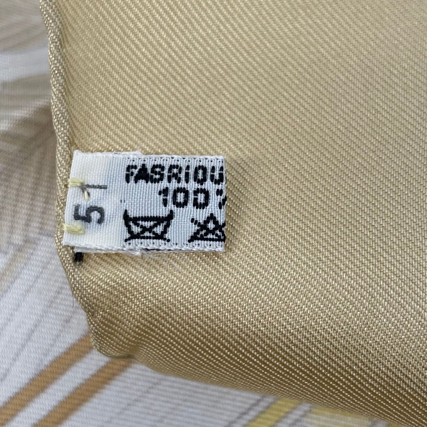 Hermes Large Scarf Silk Carre 90 Jeux de Paille Straw Play Beige — view 7