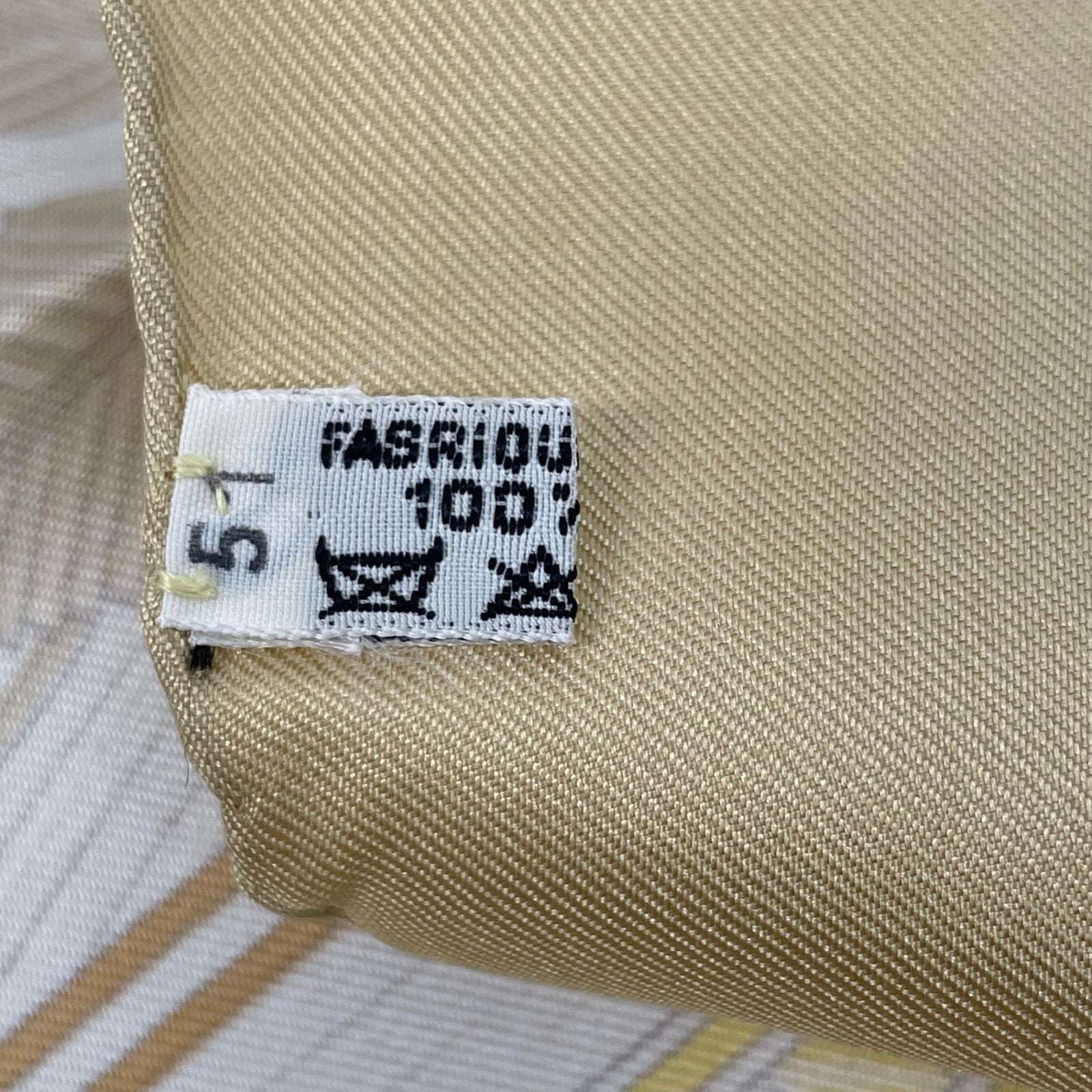 Hermes Large Scarf Silk Carre 90 Jeux de Paille Straw Play Beige — view 7